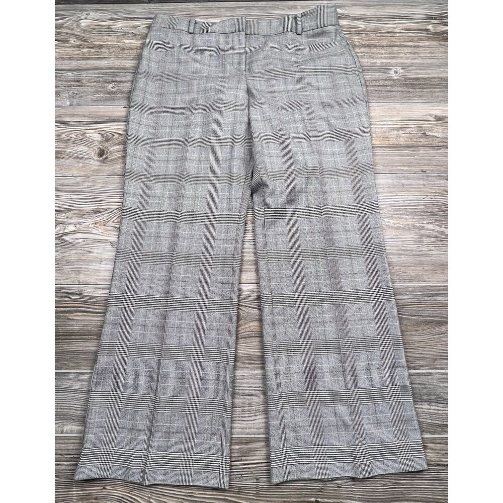Talbots Women's‎ Grey Plaid Curvy Fit Straight Leg Career Pants Trousers 14P